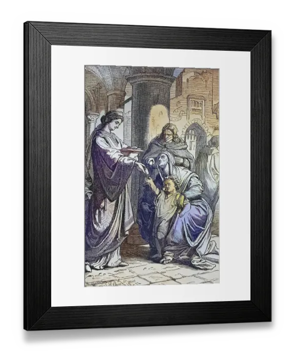 Framed Print : Biblical Story, Feeding the Hungry