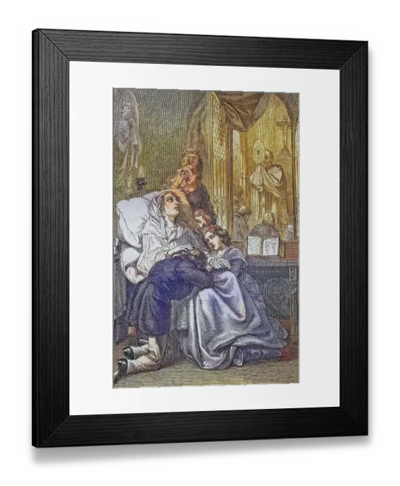 Framed Print : Biblical Story, The Dying Mother Framed Print : Biblical Story, The Dying Mother