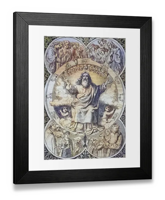 Framed Print : Biblical story, image of a saint