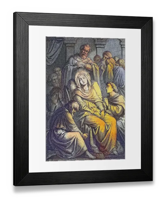 Framed Print : Biblical Story, The Death of Mary Framed Print : Biblical Story, The Death of Mary