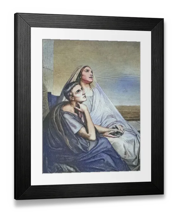 Framed Print : Biblical History, St. Augustine and his Mother Monica Framed Print : Biblical History, St. Augustine and his Mother Monica