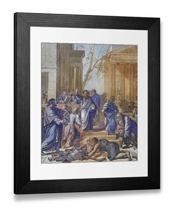 Framed Print : Biblical history, Pauls sermon in Ephesus Framed Print : Biblical history, Pauls sermon in Ephesus