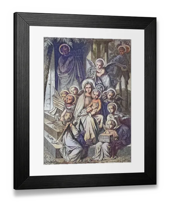 Framed Print : Biblical Story, The Angels Praise the Saviour Framed Print : Biblical Story, The Angels Praise the Saviour