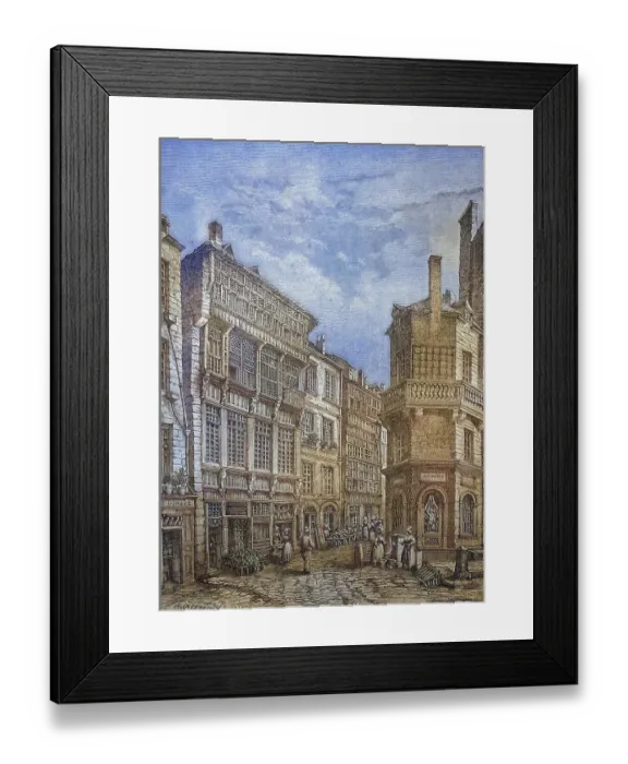 Framed Print : St. Malo, Historical steel engraving from 1860