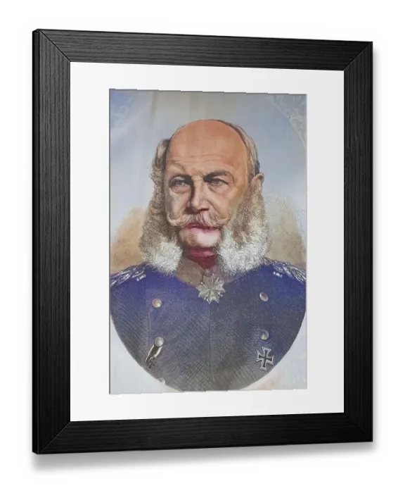 Framed Print : King William I, illustrated war chronicle 1870-1871