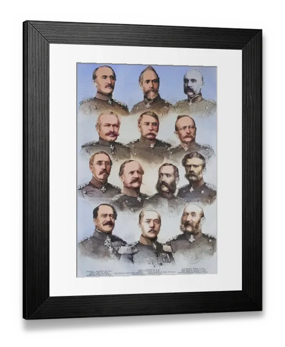 Framed Print : The Corps Commanders of the North German Federal Army Constantin von Alvensleben