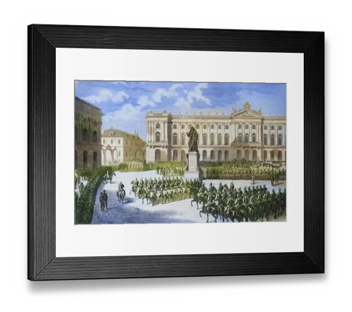 Framed Print : Arrival of Prussian troops at Stanislaus Square in Nanzig