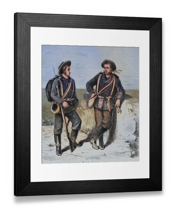 Framed Print : Men of the German Seewehr, 1870