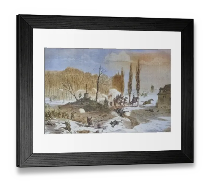 Framed Print : Battle of Le Quesnel on 23 November 1870