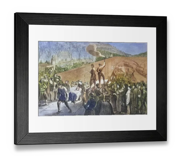 Framed Print : French wounded at the Quai de la Medisserie in Paris