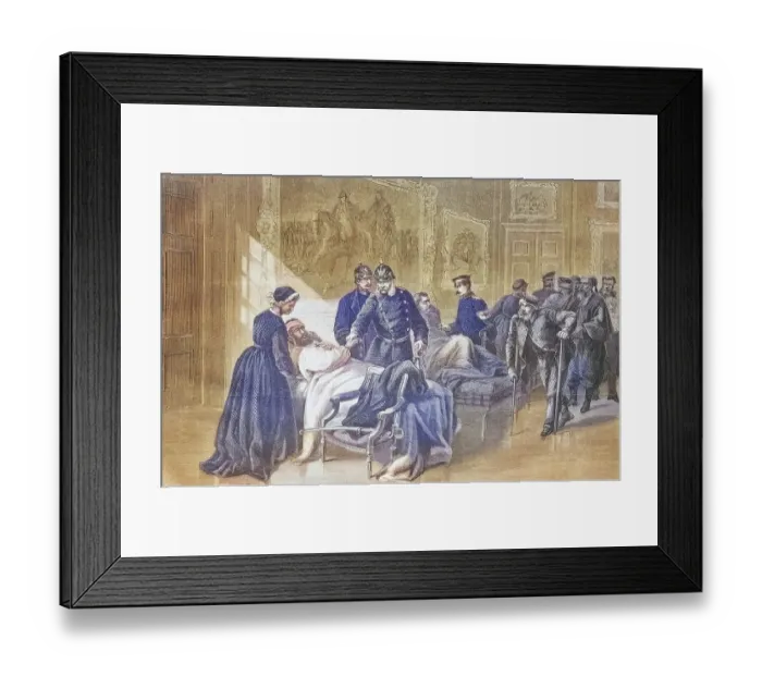 Framed Print : King Wilhelm I in the palace hospital at Versailles
