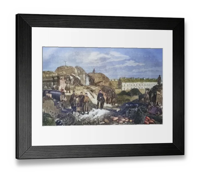Framed Print : Inside view of Fort Nogent outside Paris after the occupation by Wuerttemberg troops
