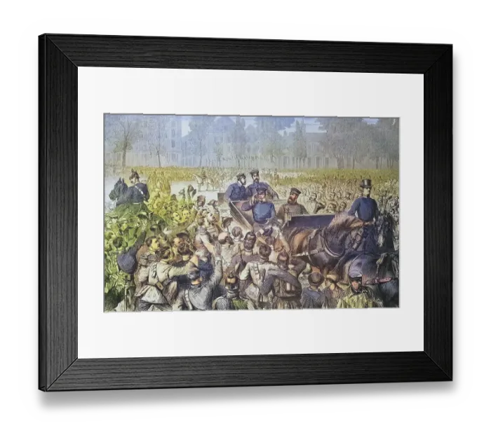 Framed Print : Arrival of King Wilhelm I of Prussia at Versailles Framed Print : Arrival of King Wilhelm I of Prussia at Versailles