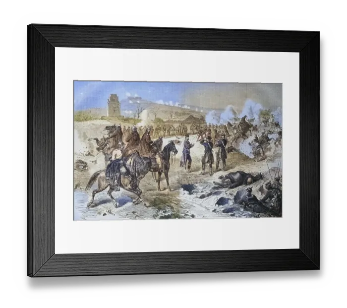 Framed Print : Lost battle at Mont Valerien outside Paris on 19 January 1871