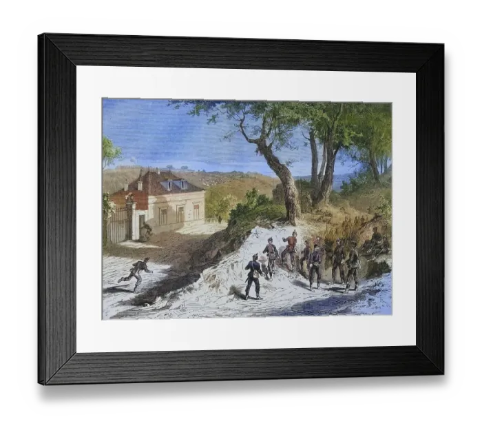 Framed Print : Saxon field guard in front of Fort Noisy