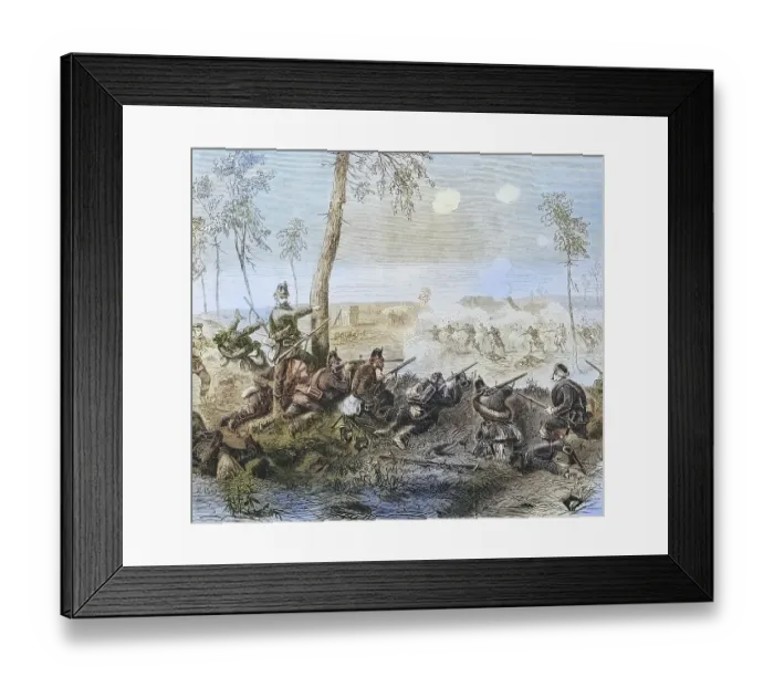 Framed Print : Battle between Chebilly and Villeinif outside Paris on 30 September 1870