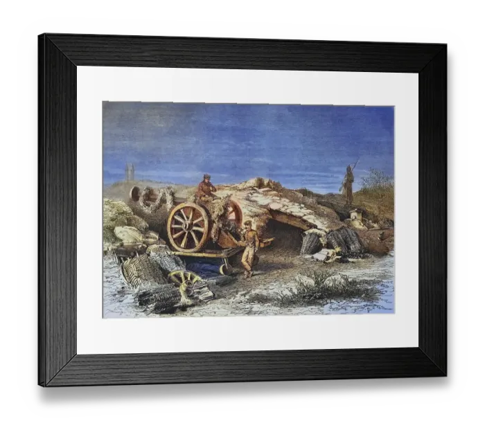 Framed Print : At the battery of Perouse near Belfort after the proclamation of peace