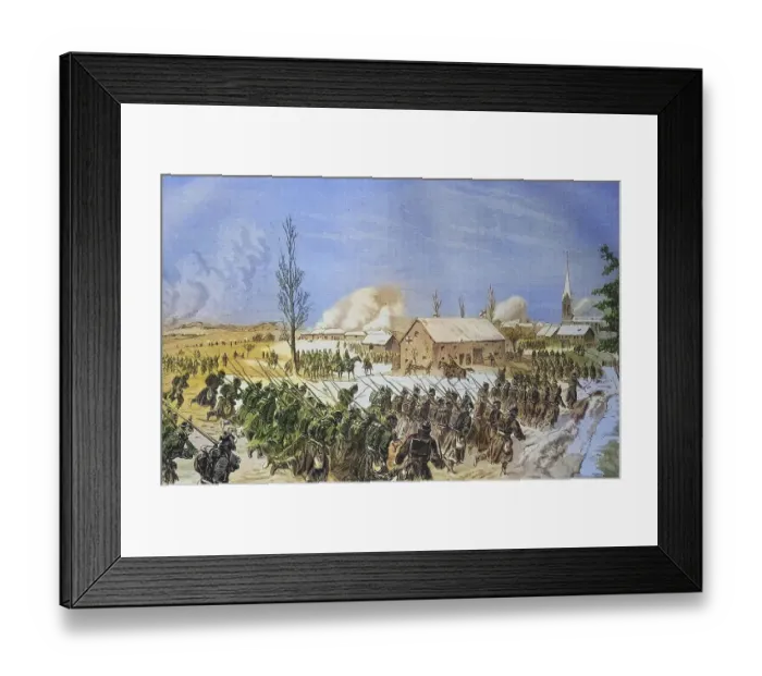 Framed Print : Advance of Baden brigade of Degenfeld to the storm on Echevannes Framed Print : Advance of Baden brigade of Degenfeld to the storm on Echevannes