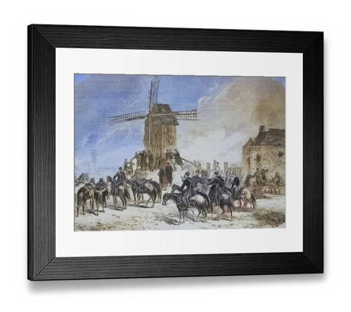 Framed Print : Point of view of the general Faidherbe at the windmill during the battle of Saint Quentin on the 19th January