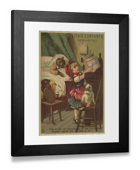 Framed Print : Picture series fairy tale Little Red Riding Hood Framed Print : Picture series fairy tale Little Red Riding Hood