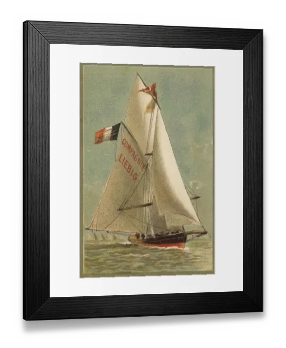 Framed Print : Picture series sailing ships under German flag