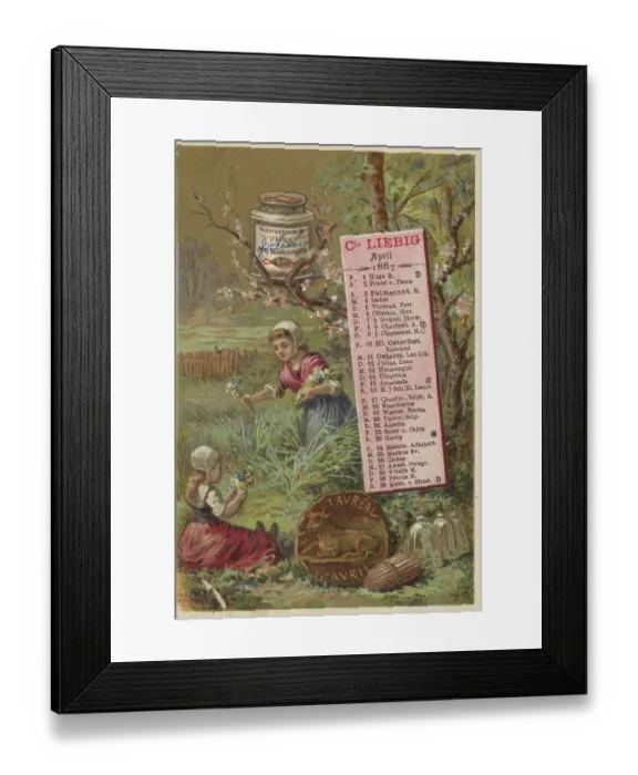 Framed Print : Picture series Calendar 1, 1887 Framed Print : Picture series Calendar 1, 1887