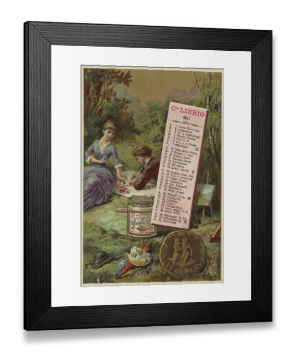 Framed Print : Picture series Calendar 1, 1887