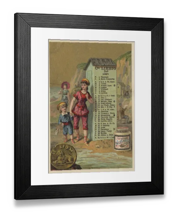 Framed Print : Picture series Calendar 1, 1887 Framed Print : Picture series Calendar 1, 1887