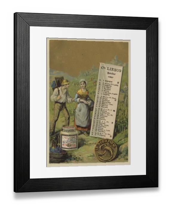 Framed Print : Picture series Calendar 1, 1887 Framed Print : Picture series Calendar 1, 1887
