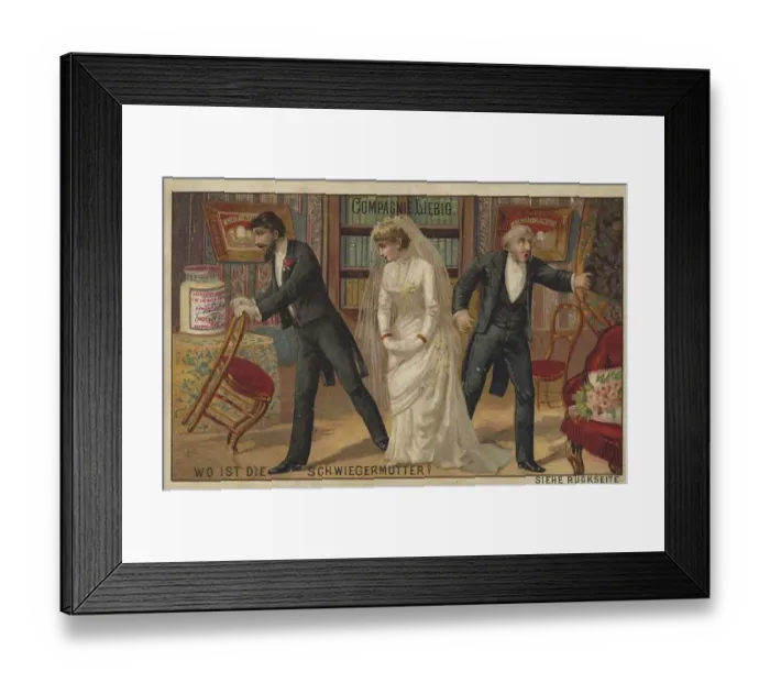 Framed Print : Picture series Vexierbilder 1, where is the mother-in-law Framed Print : Picture series Vexierbilder 1, where is the mother-in-law