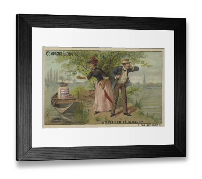 Framed Print : Picture series Vexierbilder 1, where is the ferryman for crossing the river Framed Print : Picture series Vexierbilder 1, where is the ferryman for crossing the river