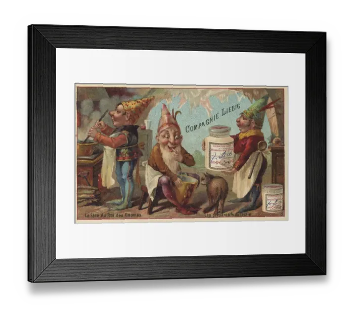 Framed Print : Series of pictures of gnomes, the feast of the gnome king Framed Print : Series of pictures of gnomes, the feast of the gnome king