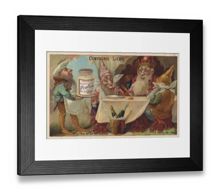 Framed Print : Picture series Dwarfs, the feast of the gnome king
