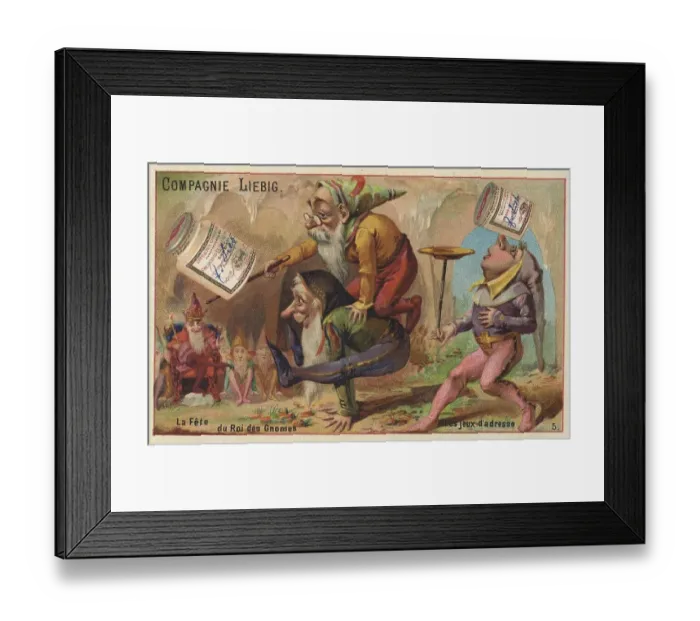 Framed Print : Picture series Dwarfs, the feast of the gnome king