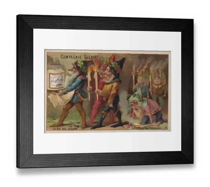 Framed Print : Picture series Dwarfs, the feast of the gnome king