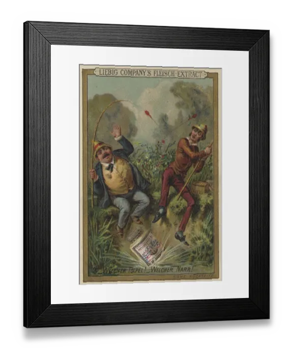 Framed Print : Picture series Two anglers, which dolt
