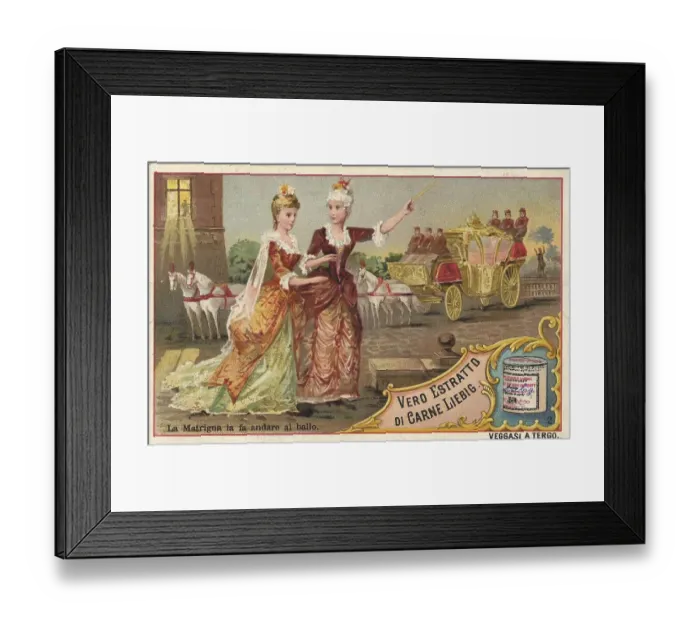 Framed Print : Picture series Cinderella, la matrigna la fa andare al ballo