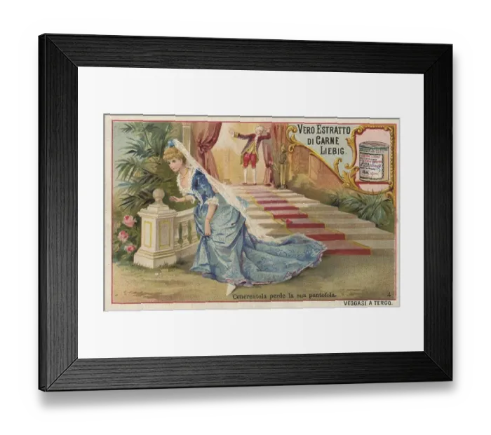 Framed Print : Picture series Cinderella, Cenerentola perde la sua pantofola