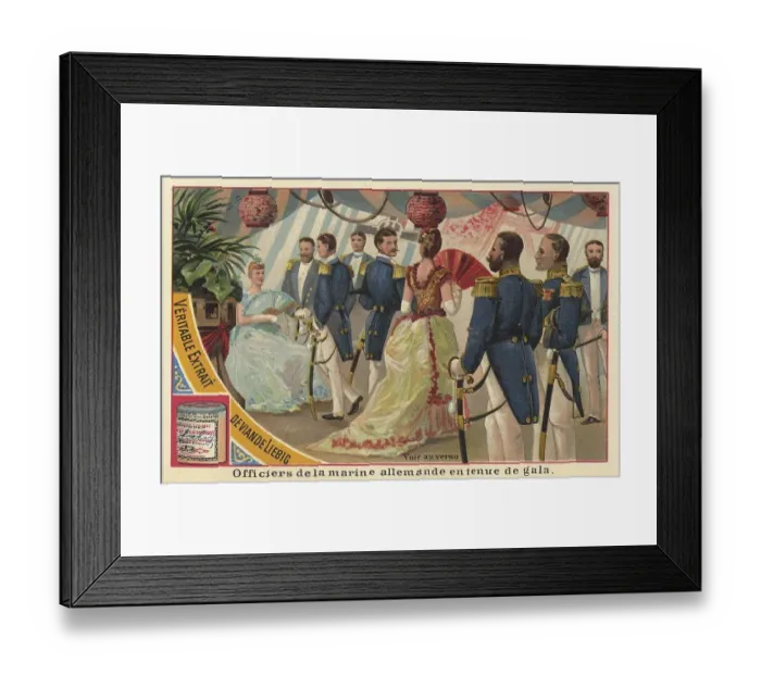 Framed Print : Picture series German Navy, Officiers de la marine allemande en tenue de gala