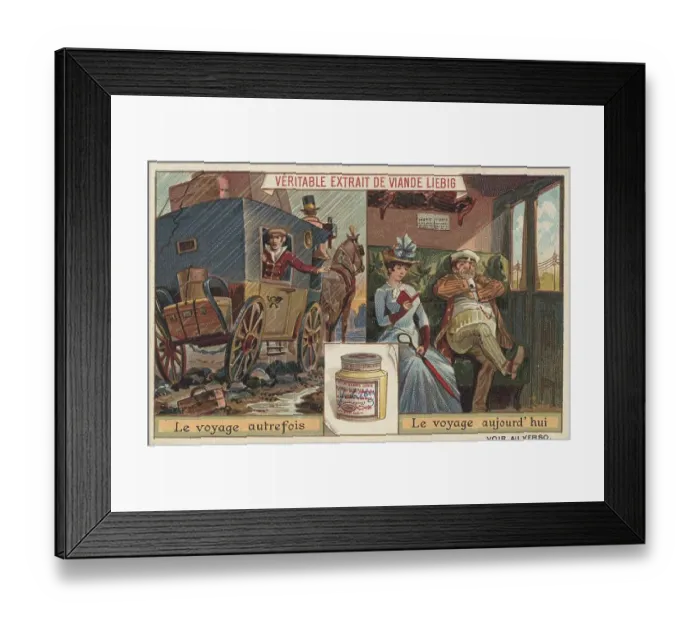 Framed Print : Picture series once and now, Journey from Once Framed Print : Picture series once and now, Journey from Once