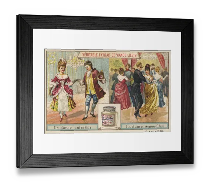 Framed Print : Picture series once and now, dance of yesteryear Framed Print : Picture series once and now, dance of yesteryear