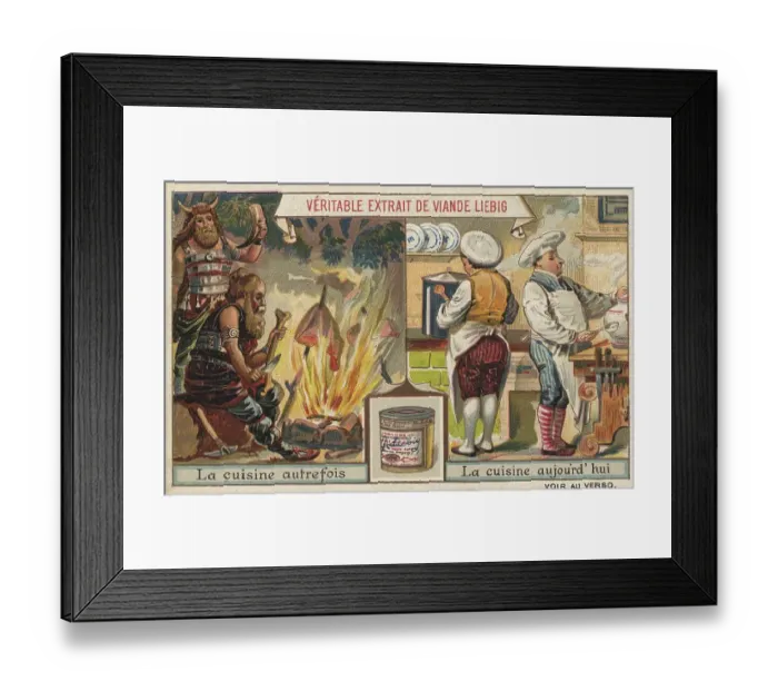 Framed Print : Picture series once and now, kitchen of yesteryear Framed Print : Picture series once and now, kitchen of yesteryear