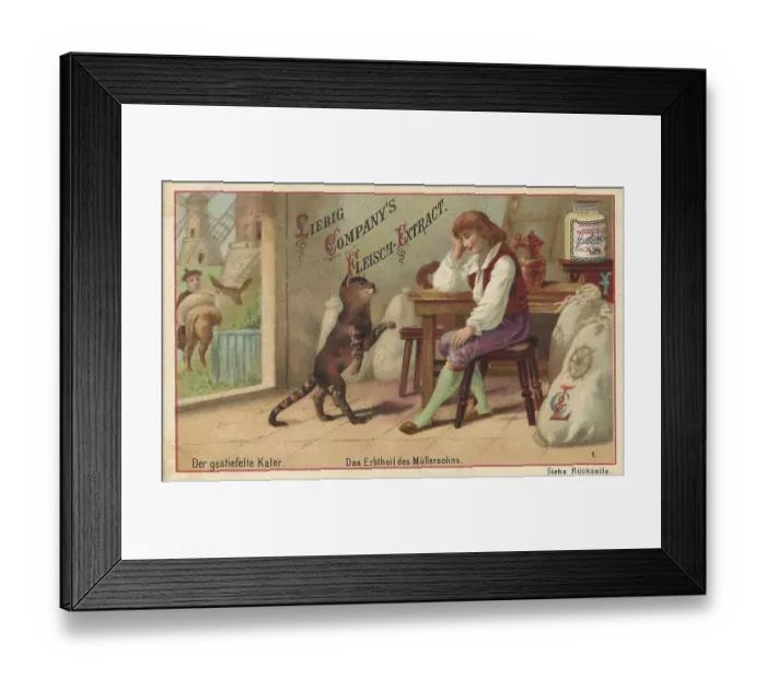 Framed Print : Picture series Puss in Boots, the inheritance of the millers son Framed Print : Picture series Puss in Boots, the inheritance of the millers son