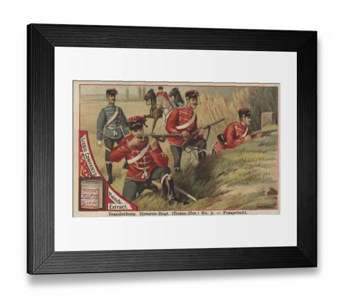 Framed Print : Picture series German Army IV, foot fight