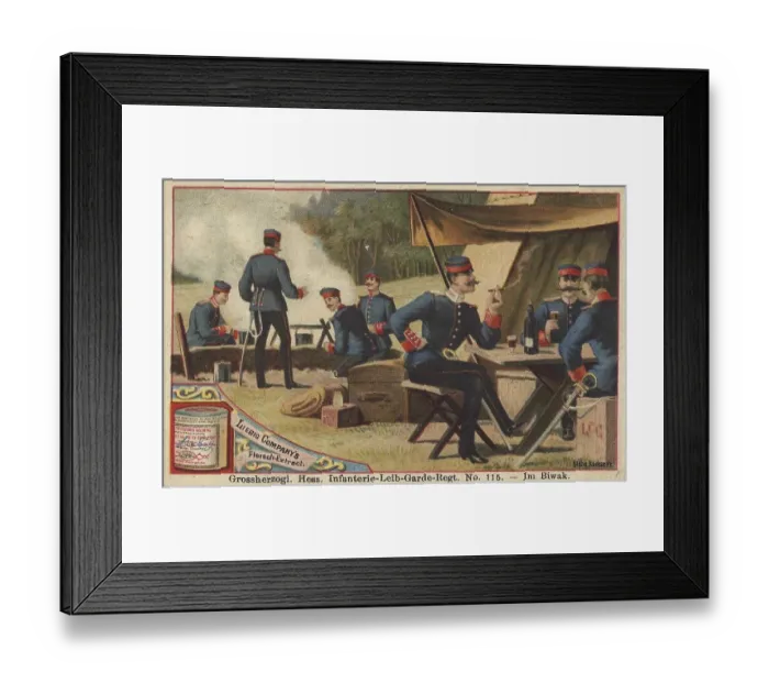 Framed Print : Picture series German Army IV, in bivouac Framed Print : Picture series German Army IV, in bivouac