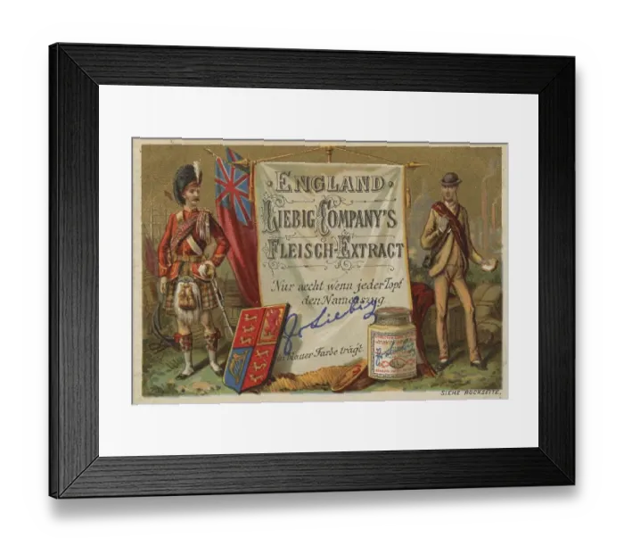 Framed Print : Picture series National Flags, England with Scottish Officer and Gentleman