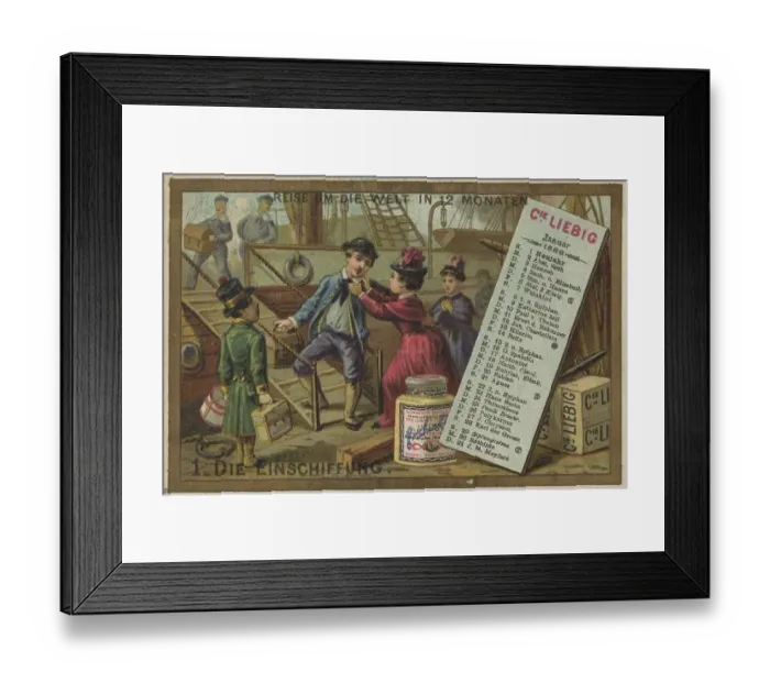 Framed Print : Picture series Voyage around the World in 12 Months Framed Print : Picture series Voyage around the World in 12 Months