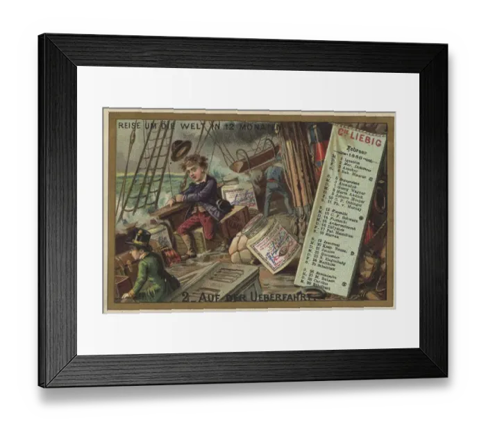 Framed Print : Picture series Journey Around the World in 12 Months