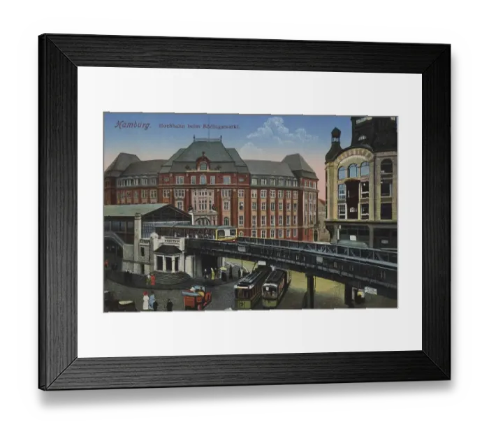 Framed Print : Hochbahn beim Roedlingsmarkt, Hamburg Framed Print : Hochbahn beim Roedlingsmarkt, Hamburg