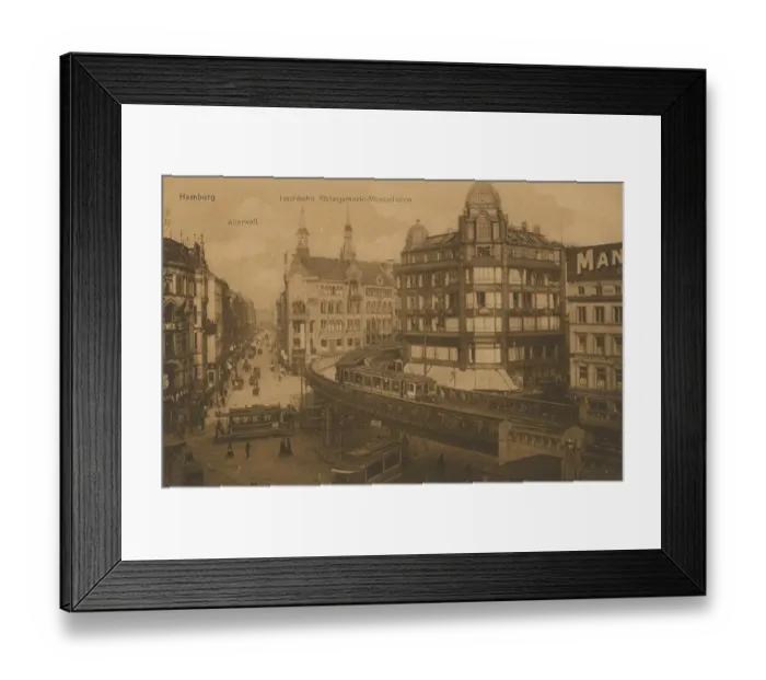 Framed Print : Hochbahn bei Roedlingsmarkt Moenkerdamm Framed Print : Hochbahn bei Roedlingsmarkt Moenkerdamm